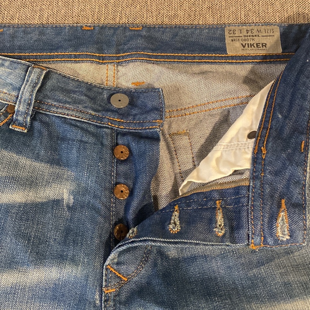 Diesel Viker Men Denim Trousers size 34. New with tags. 100% cotton.